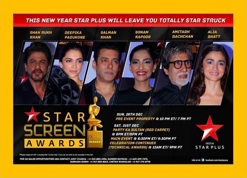 Watch 23rd Star Screen Awards Live On Star Plus