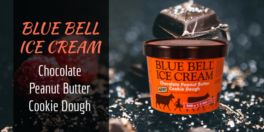 A New Ice Cream Introduced by Blue Bell Chocolate Peanut Butter Cookie Dough